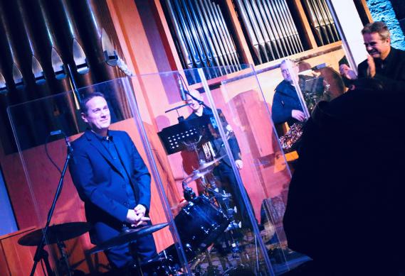 Daniel Schwenger im Januar 2019 mit The Gospel House in der ev. Kirche in Korb